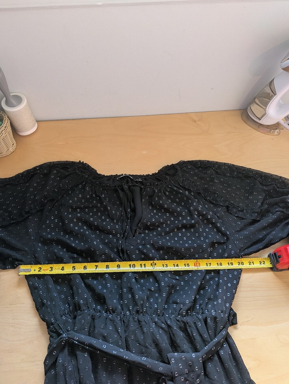 DESIGUAL Women Mini Dress Polka Dot Black Silver Size XL Long Sleeve Holiday - Picture 14 of 16